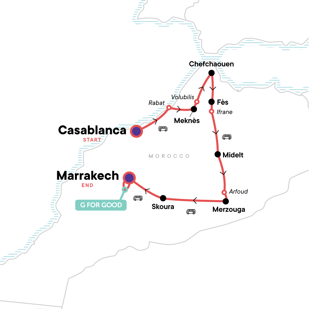 Kasbahs and Desert Map